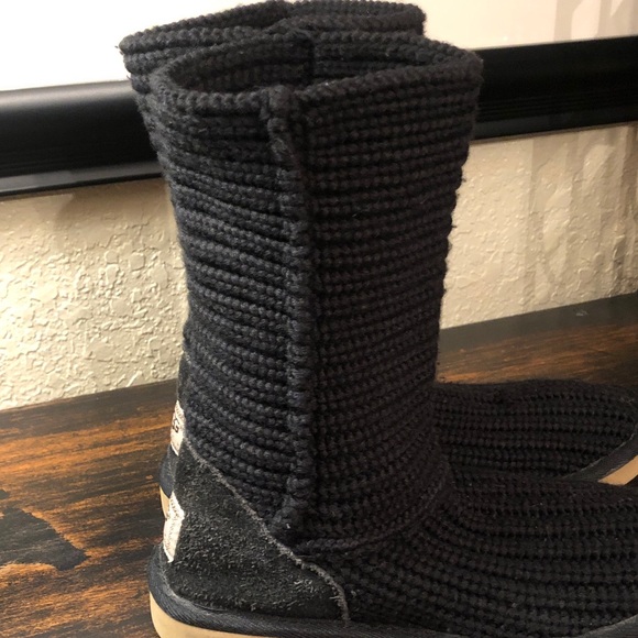UGG Black Knit Boots 6 *Read description* - Picture 4 of 9